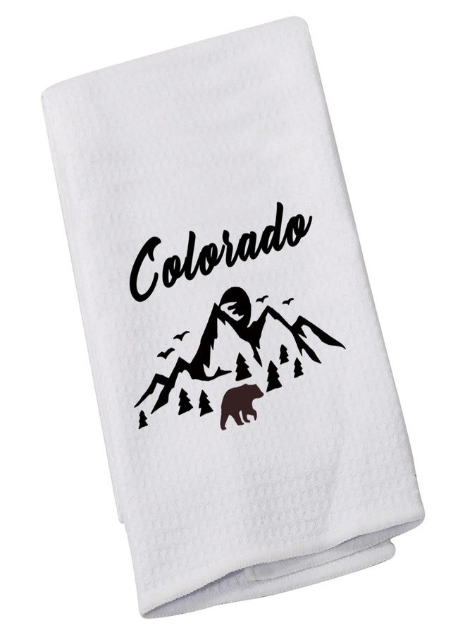 LEVLO Colorado Souvenir Dish Towel Colorado Lover Gift Colorado Housewarming Kitchen Towel Colorado Mountain Gift (Colorado) - Image 1
